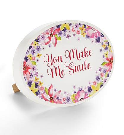 "You Make Me Smile" Plaque
